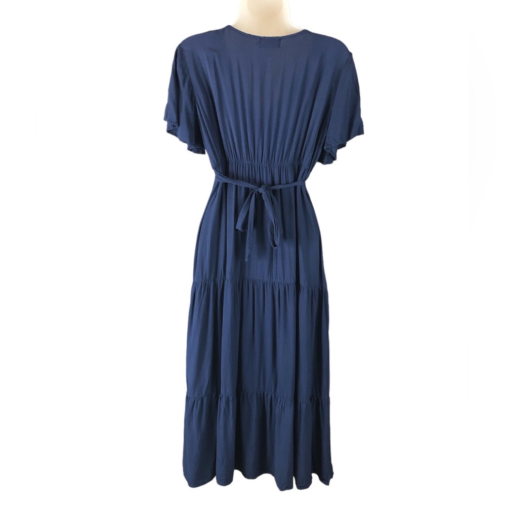 Elegant Deep Blue Maxi Dress - Picture 2 of 15